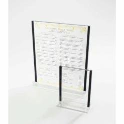 Cal-Mil 536-13 Classic Black Trim Cardholder 4"W x 1"D x 6"H - Pkg Qty 12