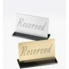 Cal-Mil 956-11 Black Base Reserved Sign 5"W x 1"D x 3"H Gold - Pkg Qty 12 1 Cal-Mil 956-11 Black Base Reserved Sign 5"W x 1"D x 3"H Gold - Pkg Qty 12 -Server & Expediter Supplies Sales CP6 956 11