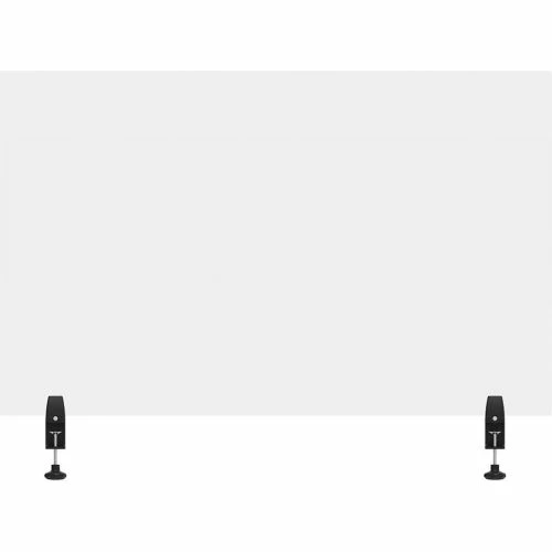 Luxor RECLAIM® Acrylic Sneeze Guard Desk Divider - 48" x 30" - Clear 3 Luxor RECLAIM® Acrylic Sneeze Guard Desk Divider - 48" x 30" - Clear