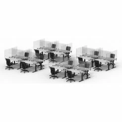 Luxor RECLAIM® Acrylic Sneeze Guard Desk Divider - 60" x 30" - Clear -Server & Expediter Supplies Sales DIVCL PODS
