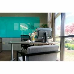 Ghent Desktop Protection Screen - Freestanding 48"W x 24"H, Frosted Thermoplastic -Server & Expediter Supplies Sales DPSF2448 F 2
