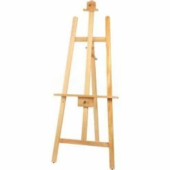 Winco MBBE-1 Display Easel, 24"W, 62"H, Natural Wood