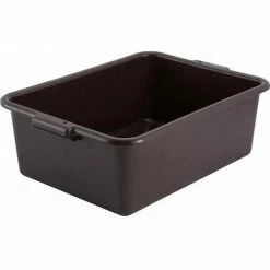 Winco PL-7B Dish Box, Brown, 20-1/2"D x 17-1/8"W x 7"H, NSF - Pkg Qty 6