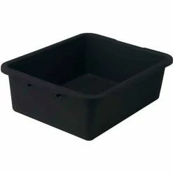 Winco PLW-7K 20.75" x 16.75" x 7" Premium Heavy-Duty Dish Box, Black