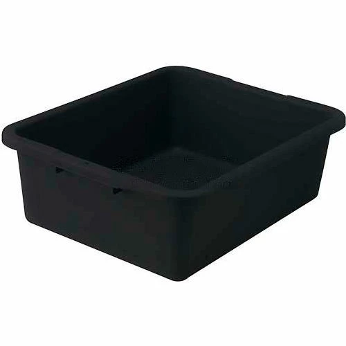 Winco PLW-7K 20.75" x 16.75" x 7" Premium Heavy-Duty Dish Box, Black 3 Winco PLW-7K 20.75" x 16.75" x 7" Premium Heavy-Duty Dish Box, Black