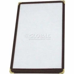 Winco PMC-9G Single Menu Cover, 9-1/2"W, 12"H, Plastic W/ Vinyl Binding, Single Page, Green - Pkg Qty 25