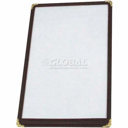 Winco PMC-9U Single Menu Cover, 9-1/2"W, 12"H, Plastic W/ Vinyl Binding, Single Page, Burgundy - Pkg Qty 25 3 Winco PMC-9U Single Menu Cover, 9-1/2"W, 12"H, Plastic W/ Vinyl Binding, Single Page, Burgundy - Pkg Qty 25