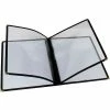 Winco PMCF-9K Four Page Menu Cover, 9-1/2"W, 12"H, Plastic W/ Vinyl Binding, Three Page, Black - Pkg Qty 25 -Server & Expediter Supplies Sales DWL PMCF 9K