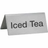 Winco SGN-105 Tent Sign, Iced Tea, 3"L, 1-1/2"H, Stainless Steel - Pkg Qty 12 -Server & Expediter Supplies Sales DWL SGN 105
