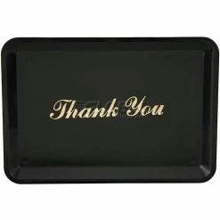 Winco TT-46 - Tip Tray with Gold Imprint Thank You - Pkg Qty 3