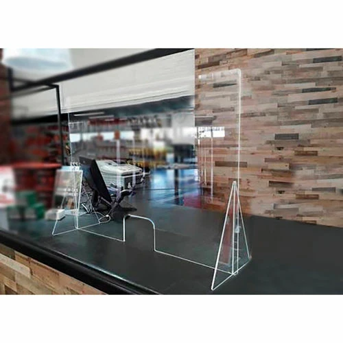 Easy Shield Customer Service Panel & Breath Guard, Polycarbonate 35"W x 14"D x 42"H 3 Easy Shield Customer Service Panel & Breath Guard, Polycarbonate 35"W x 14"D x 42"H