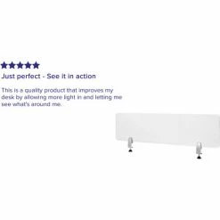 Flash Furniture Clear Acrylic Desk Partition with Hardware, 12"H x 47"W -Server & Expediter Supplies Sales FBR DDIA 30119 GG REVIEW