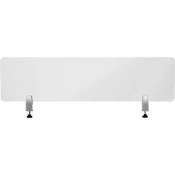 Flash Furniture Clear Acrylic Desk Partition with Hardware, 12"H x 47"W -Server & Expediter Supplies Sales FBR DDIA 30119 GG inset1