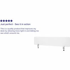 Flash Furniture Clear Acrylic Desk Partition with Hardware, 12"H x 55"W -Server & Expediter Supplies Sales FBR DDIA 30139 GG REVIEW