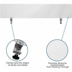 Flash Furniture Clear Acrylic Desk Partition with Hardware, 12"H x 60"W 16 Flash Furniture Clear Acrylic Desk Partition with Hardware, 12"H x 60"W -Server & Expediter Supplies Sales FBR DDIA 30152 GG inset3