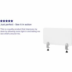 Flash Furniture Clear Acrylic Desk Partition with Hardware, 12"H x 23"W -Server & Expediter Supplies Sales FBR DDIA 3058 GG REVIEW