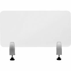 Flash Furniture Clear Acrylic Desk Partition with Hardware, 12"H x 23"W -Server & Expediter Supplies Sales FBR DDIA 3058 GG inset1