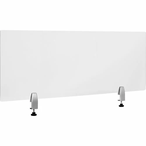 Flash Furniture Clear Acrylic Desk Partition with Hardware, 18"H x 47"W 4 Flash Furniture Clear Acrylic Desk Partition with Hardware, 18"H x 47"W - Image 2