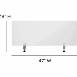 Flash Furniture Clear Acrylic Desk Partition with Hardware, 18"H x 47"W 17 Flash Furniture Clear Acrylic Desk Partition with Hardware, 18"H x 47"W -Server & Expediter Supplies Sales FBR DDIA 45119 GG DIMS