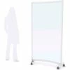 Quantum Curved Rigid Mobile Floor Partition, 1-Panel, 36"W x 72"H, Clear, Aluminum Frame 1 Quantum Curved Rigid Mobile Floor Partition, 1-Panel, 36"W x 72"H, Clear, Aluminum Frame -Server & Expediter Supplies Sales FP36X72AR 5000 01