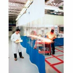 Goff's Stock Curtain with Hardware 24'W x 10'H - White, Clear, Blue