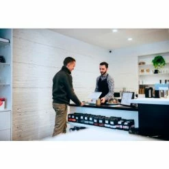 Global Industrial™ Ceiling Mounted Personal Safety Partition 54"W x 36"H - Clear -Server & Expediter Supplies Sales GFF 33467E