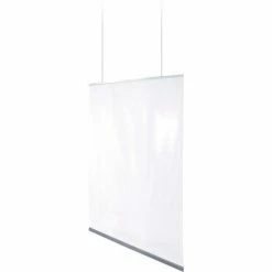 Global Industrial™ Ceiling Mounted Personal Safety Partition 54"W x 72"H - Clear -Server & Expediter Supplies Sales GFF 33467L 1