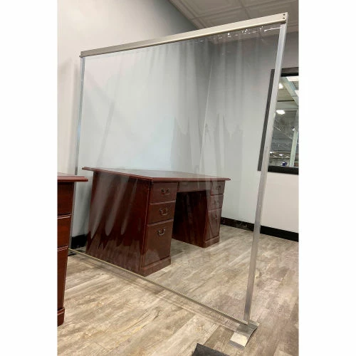 Global Industrial Floor Supported Portable Personal Safety Partition 2'W x 5'H - Clear 10 Global Industrial Floor Supported Portable Personal Safety Partition 2'W x 5'H - Clear - Image 8
