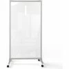 Ghent Clear Mobile Room Divider with Thermometer Access Cutout - Acrylic - 74"H x 38"W