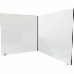 Ghent Desktop Personal Protection Screen 24"W x 24"D x 24"H, 2-Sided, Clear Thermoplastic