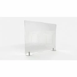 Ghent Desktop Protection Screen - Freestanding 24"W x 24"H, Clear Thermoplastic -Server & Expediter Supplies Sales GHN DPSC2424 F