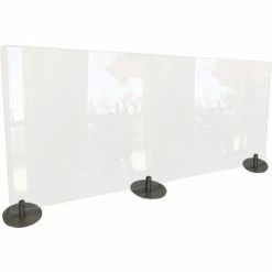 Ghent Desktop Free Standing Plastic Protection Screen - Clear - 59"W x 24"H
