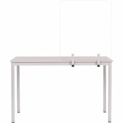 MasterVision Frameless Desk Glass Protector with Clamps, 55-1/9"W x 35-2/5"H