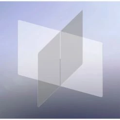 Rack'em Horizon Acrylic 4 Way Table Divider Shield - 48"W x 48"D x 32"H - Clear -Server & Expediter Supplies Sales HO2 3134