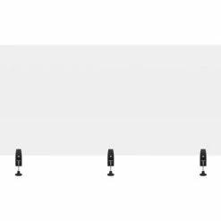 Luxor RECLAIM® Acrylic Sneeze Guard Desk Divider - 60" x 30" - Clear -Server & Expediter Supplies Sales LUR DIVCL 6030C