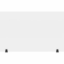 Luxor RECLAIM® Acrylic Sneeze Guard Desk Divider, Freestanding - 48" x 30" - Clear -Server & Expediter Supplies Sales LUR DIVTT 4830C