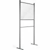 M&T Display Clear Wall Separator without Bracket 37"W x 29-1/8"H, Black Frame -Server & Expediter Supplies Sales MZY UHCWSB1020