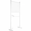 M&T Display Clear Wall Separator with Bracket 37"W x 29-1/8"H, White Frame -Server & Expediter Supplies Sales MZY UHCWSW1010