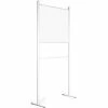 M&T Display Clear Wall Separator without Bracket 37"W x 29-1/8"H, White Frame -Server & Expediter Supplies Sales MZY UHCWSW1020