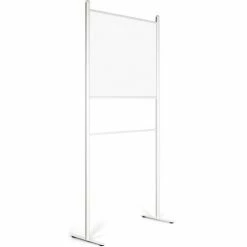 M&T Display Clear Wall Separator without Bracket 37"W x 29-1/8"H, White Frame