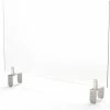 Ghent Partition Extender 24"W x 24"H, Frosted Thermoplastic w/ Attached Clamp -Server & Expediter Supplies Sales PEF2424 A