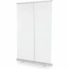 Quantum Retractable Floor Partition with Telescoping T-Frame, 47"W x 81"H, Clear Polyester 1 Quantum Retractable Floor Partition with Telescoping T-Frame, 47"W x 81"H, Clear Polyester -Server & Expediter Supplies Sales PS47X81APU 5000 01