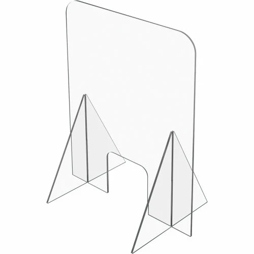 USA Sealing Plastic Dividers with Small Centered Opening Freestanding, 24"W x 36"H Clear PD-108 - Pkg Qty 12 3 USA Sealing Plastic Dividers with Small Centered Opening Freestanding, 24"W x 36"H Clear PD-108 - Pkg Qty 12