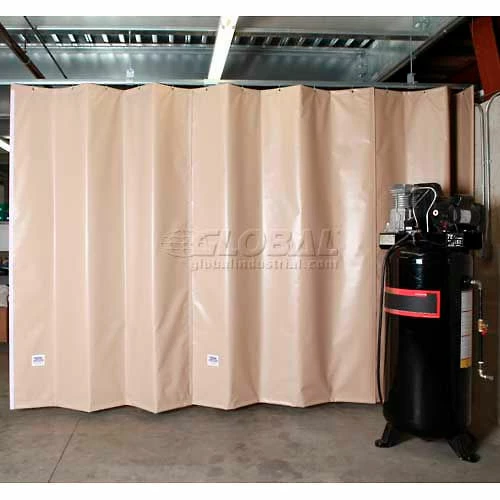 Goff's Stock Sound Curtain 31974 with Hardware - 9'11"W x 12'H - Beige 4 Goff's Stock Sound Curtain 31974 with Hardware - 9'11"W x 12'H - Beige - Image 2