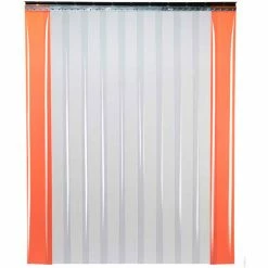 Global Industrial™ Low Temperature Strip Door - 10'W x 12'H - 12" Smooth Clear PVC