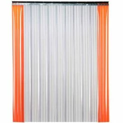 Global Industrial™ Low Temperature Strip Door - 4'W x 7'H - 8" Ribbed Clear PVC