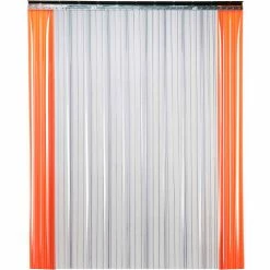 Global Industrial™ Low Temperature Strip Door - 4'W x 7'H - 8" Ribbed Clear PVC -Server & Expediter Supplies Sales TMI SD21 8 4X7