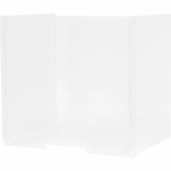 Quantum Commercial U Shaped Individual Safety Shield Desk Divider, 22"W x 20"H, Clear Acrylic -Server & Expediter Supplies Sales TTX DS22X20A 5000