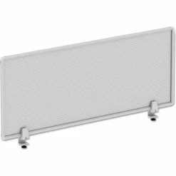 Alera® 47"W Polycarbonate Desktop Partition Privacy Panel, Silver -Server & Expediter Supplies Sales UNT ALEPP4718 01