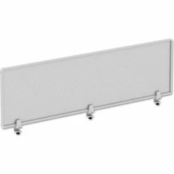 Alera® Polycarbonate Silver Desktop Partition Privacy Panel, 65"W -Server & Expediter Supplies Sales UNT ALEPP6518 01